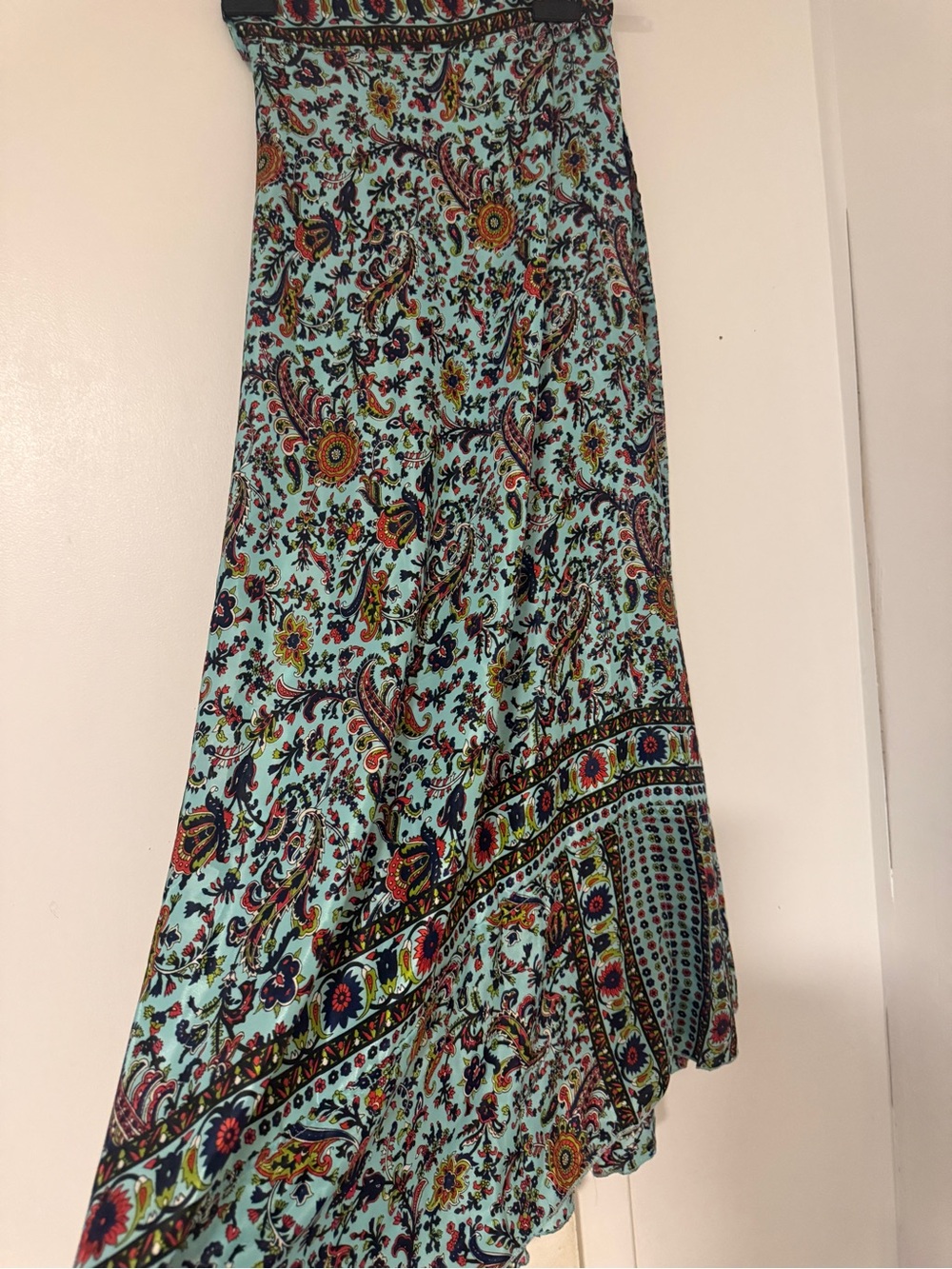 Silky wrap skirt